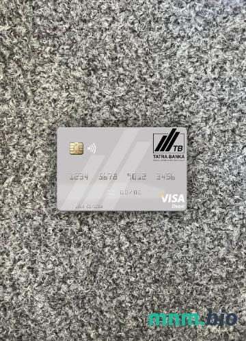 Slovakia Tatra banka visa obciążyć card wygląd fotograficzny skan PSD + zdjęcie